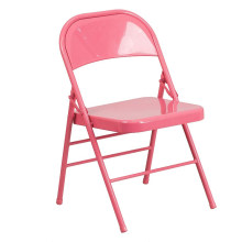 Hochwertiger roter faltender kampierender Stahlblech-Stuhl für draußen